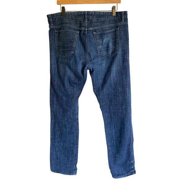 Banana Republic Factory Size 34 x 34 Dark Wash Straight Leg Jeans - Picture 2 of 7